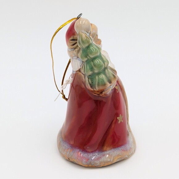 TII Collections Santa Claus Bell Christmas Ornament Glazed Ceramic Clapper 3” - Picture 3 of 7